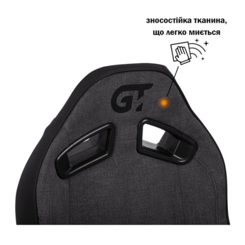 Крісло ігрове GT Racer X-8009 Dark Gray/Black (X-8009 Fabric Dark Gray/Black)