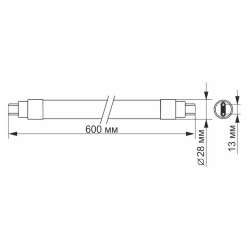 Лампочка Videx T8b 9W 0.6M 4100K 220V (VL-T8b-09064)