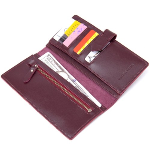 Гаманець Grande Pelle Бордовий (11467)