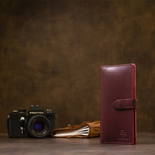 Гаманець Grande Pelle Бордовий (11467)