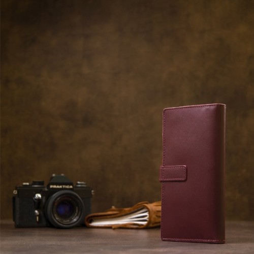 Гаманець Grande Pelle Бордовий (11467)