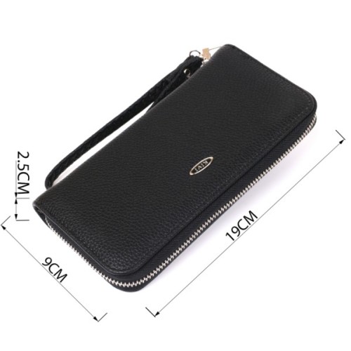 Гаманець Kivi З екошкіри флотар Чорний (19014)