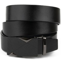 Ремінь Vintage Чоловічий з пряжкою автомат Чорний (20321)