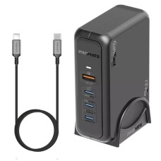 Зарядний пристрій Promate 3xUSB-C + USB-A (ganport-140w.black)