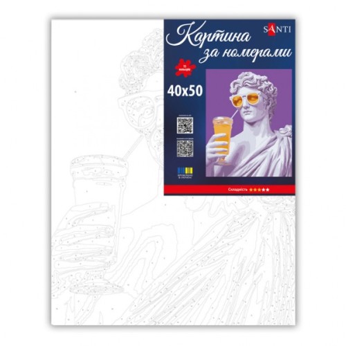 Картина по номерам Santi Грецький Бог 40х50 см (955774)