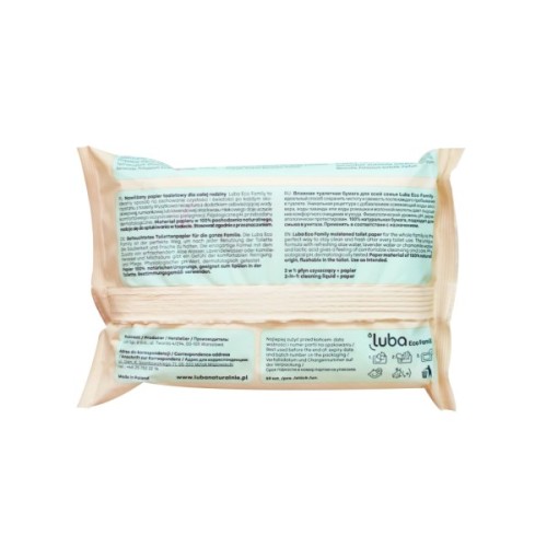 Туалетний папір Luba Eco Family Зволожений з ромашковою водою 50 шт. (5903968220914)
