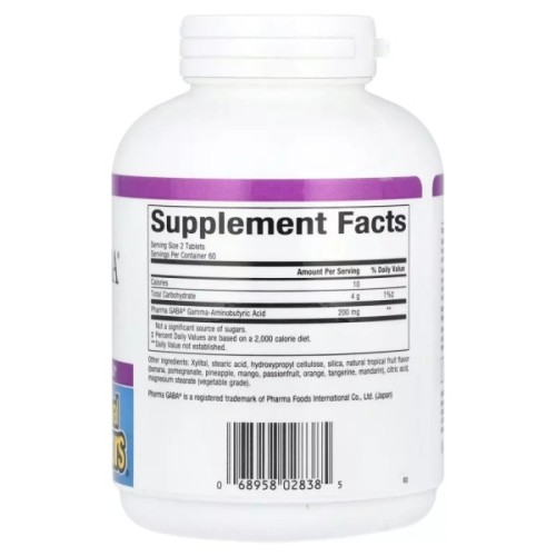 Амінокислота Natural Factors GABA (Гамма-аміномасляна кислота), 100 мг, Stress Relax, Pharma GABA, 1 (NFS-02838)