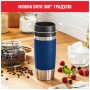 Термокружка Tefal Travel Mug Classic, 360мл, нержавіюча сталь, синій (N2020310)