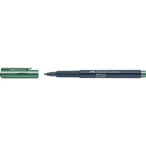 Маркер Faber-Castell металік для декору Metallics Marker Fairy forest, M (1,5 мм), колір темно-зелений (32023)