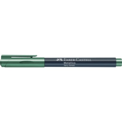 Маркер Faber-Castell металік для декору Metallics Marker Fairy forest, M (1,5 мм), колір темно-зелений (32023)