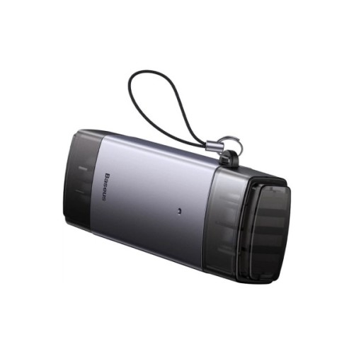 Зчитувач флеш-карт Baseus USB-A + USB-C to SD/TF gray (WKQX060113)