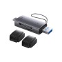 Зчитувач флеш-карт Baseus USB-A + USB-C to SD/TF gray (WKQX060113)
