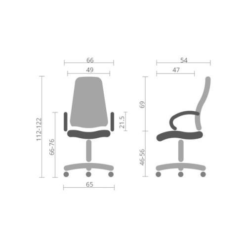 Офісне крісло Аклас Черемош, KD Tex TILT, 1705B-26 Black-Gray (00179832)