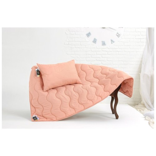 Ковдра MirSon антиалергенна EcoSilk всесезонна №1730 Eco Light Coral 155x215 см (2200003710083)