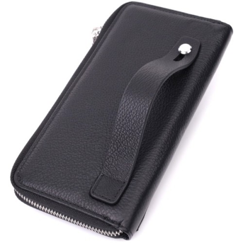 Гаманець ST Leather З натуральної шкіри Чорний (22529)