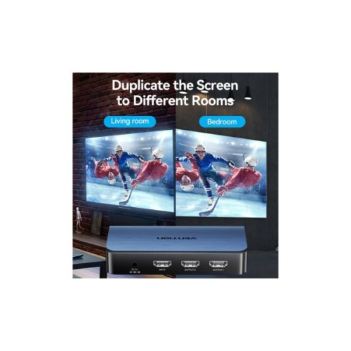 Спліттер Vention HDMI 2.0 UHD 4K 60Hz 3D, HDCP 1in x 2out ports (AKEL0-EU)