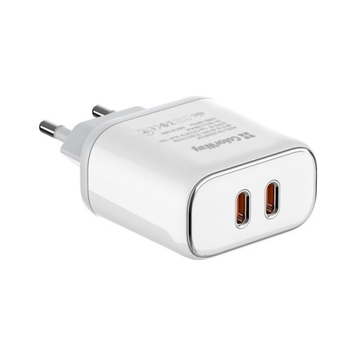 Зарядний пристрій ColorWay Power Delivery Port PPS USB (Type-C PD + Type-C PD) (40W) white (CW-CHS048PD-WT)