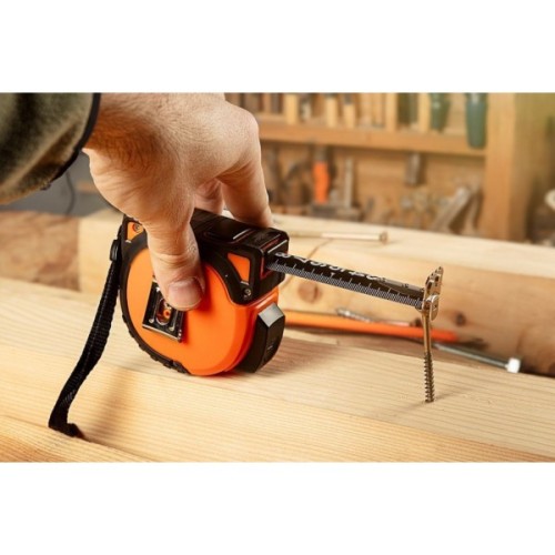 Рулетка Neo Tools Super Black, 5мx25мм, з фіксатором змотування, магніт (67-243)