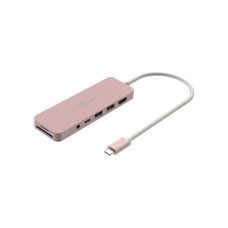 Концентратор J5create USB-C 6-in-1 2xUSB 3.2 + USB-C PD + HDMI 4K + SD/TF + 3.5mm rose (JCD373ER-N)