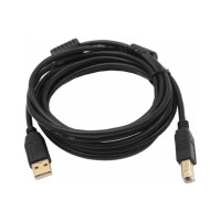 Кабель для принтера USB 2.0 AM/BM 1.5m ferrite black Voltronic (YT-AM/BM-1.5B)