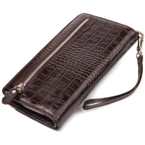 Портмоне Canpellini З натуральної шкіри Коричневе (21536)