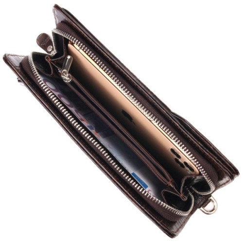 Портмоне Canpellini З натуральної шкіри Коричневе (21536)