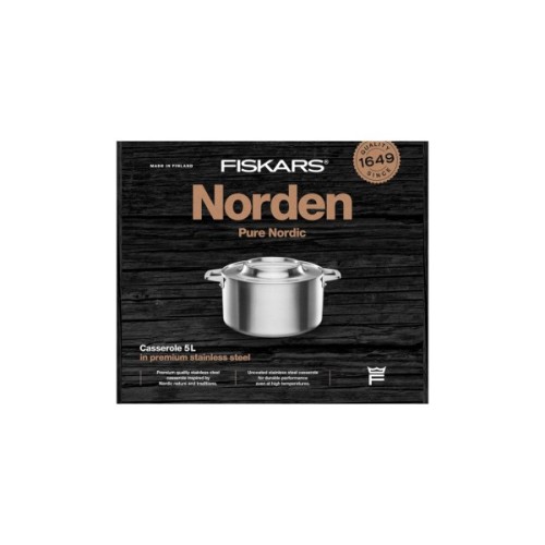 Каструля Fiskars Norden без покриття 5 л (1067640)