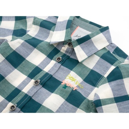 Сорочка дитяча Aziz у клітинку (19219-74B-green)