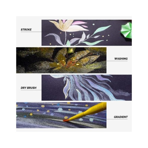 Акварельні фарби Arrtx APW-001-M0108, Металік 8 кольорів (LC303281)