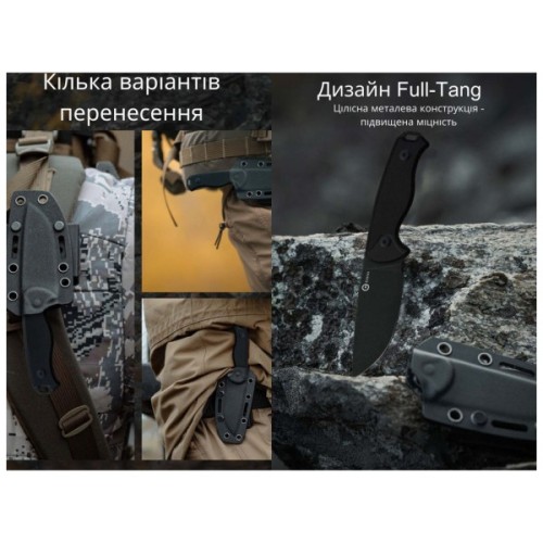 Ніж Civivi Timberbark, Darkwash, чорний G10 (C23094-1)