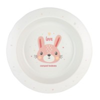 Тарілка дитяча Canpol babies CUTE ANIMALS мисочка пластикова, рожева (4/412_pin2)