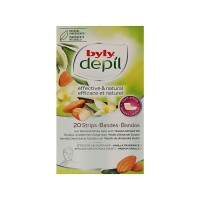 Воскові смужки Byly Для депіляції шкіри обличчя з Мигдалем та Ваніллю 20 шт (8411104043374)