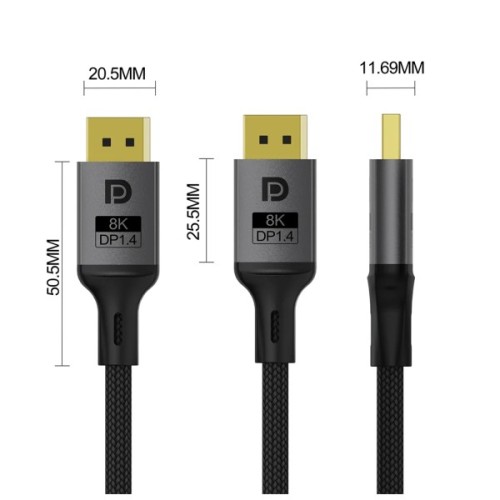 Кабель мультимедійний DisplayPort M to DisplayPort M 1.5m V1.4 8K black ColorWay (CW-CBDP093-BK)