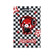 Блокнот Kite А6 Aggretsuko, тверда обкладинка, 80 аркушів, клітинка (AR25-199)