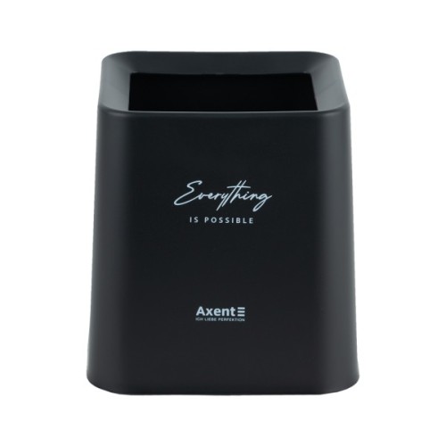 Кошик для паперів Axent Настільний контейнер для сміття, квадратний, чорний (2132-01-A)