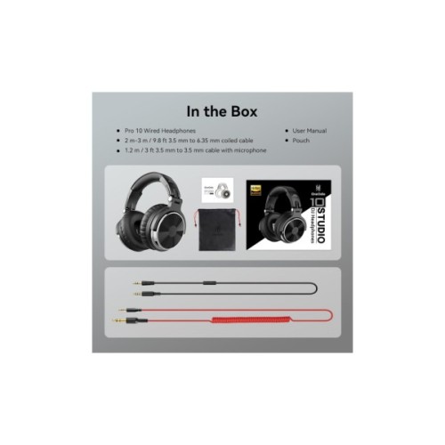 Навушники OneOdio Pro 10 3,5мм/6,35мм Black (Pro 10 Black)