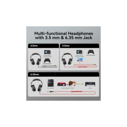 Навушники OneOdio Pro 10 3,5мм/6,35мм Black (Pro 10 Black)