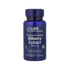 Вітамінно-мінеральний комплекс Life Extension Чорниця екстракт, 100 мг, Bilberry Extract, 90 вегетаріанських кап (LEX-18739)