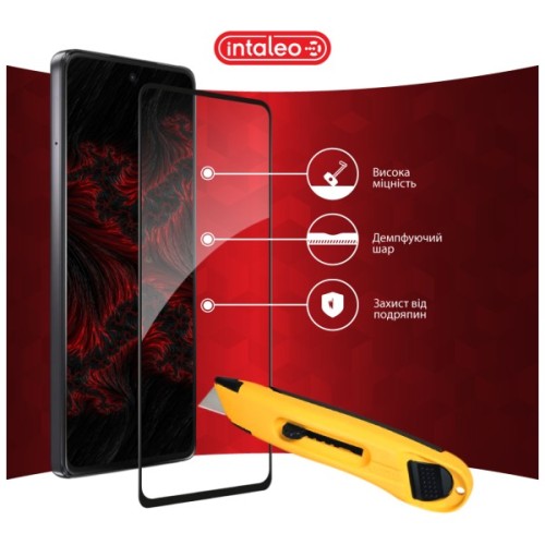 Скло захисне Intaleo Full Glue ESD Moto G77 Black (1283126636905)