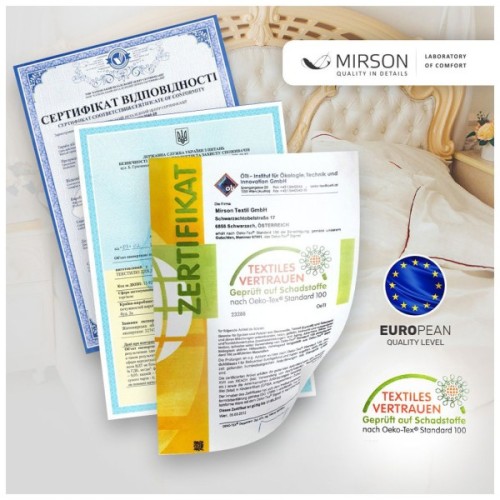 Наматрацник MirSon №1759 Eco Light Coral Cotton на гумці в кутках 100x200 см (2200003711622)