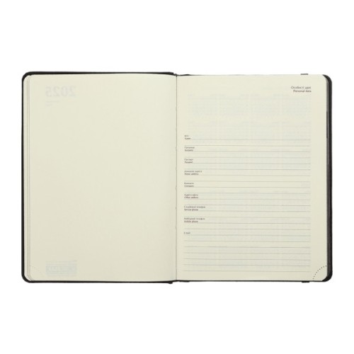 Тижневик Buromax датований 2025 NAVIGATOR, А5 сірий (BM.2124-09)