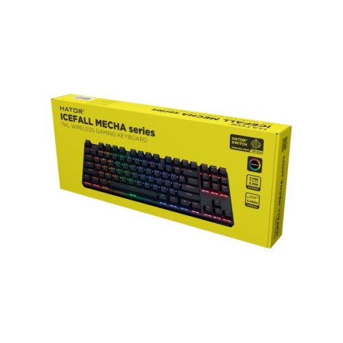 Клавіатура Hator Icefall Mecha TKL Rainbow Wireless/USB Black (HTK287UA)