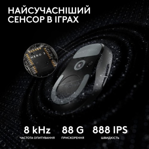 Мишка Logitech G Pro X Superlight 2 Lightspeed Wireless Black (910-006630)