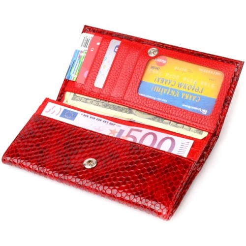 Гаманець Canpellini З натуральної шкіри Червоний (21655)