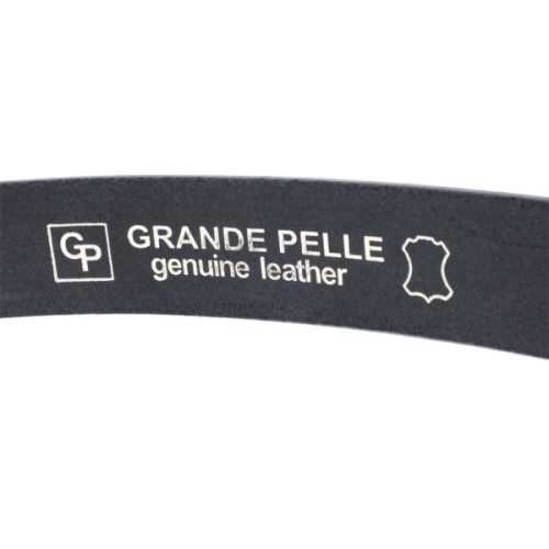 Ремінь Grande Pelle Брючний з натуральної шкіри Чорний (11689)