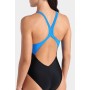 Купальник Arena Breath Swimsuit V Back Lb 008330-580 синій, чорний, бірюзовий 36 (3468337421962)