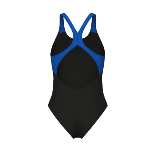 Купальник Arena Breath Swimsuit V Back Lb 008330-580 синій, чорний, бірюзовий 36 (3468337421962)