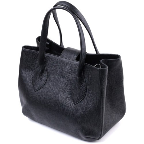 Сумка Shvigel З натуральної шкіри Чорна (22829)