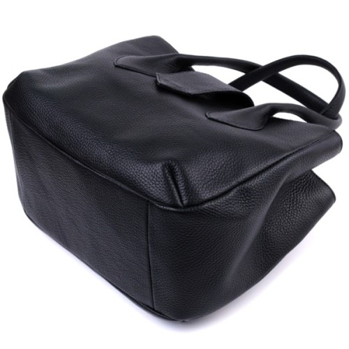 Сумка Shvigel З натуральної шкіри Чорна (22829)