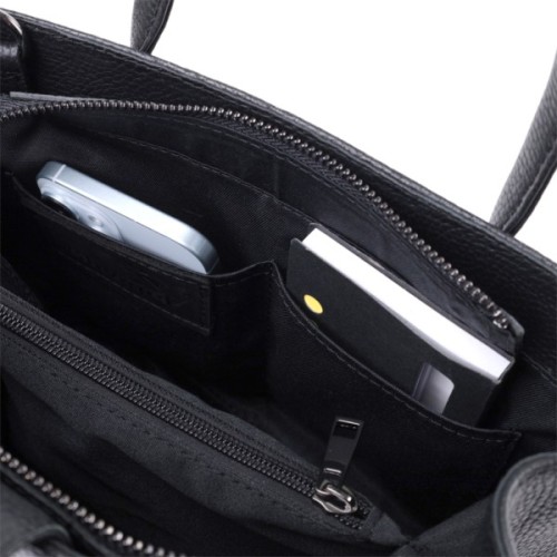 Сумка Shvigel З натуральної шкіри Чорна (22829)